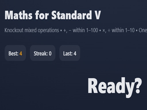 Maths for Standard V