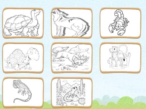 Desert Animals Coloring Book